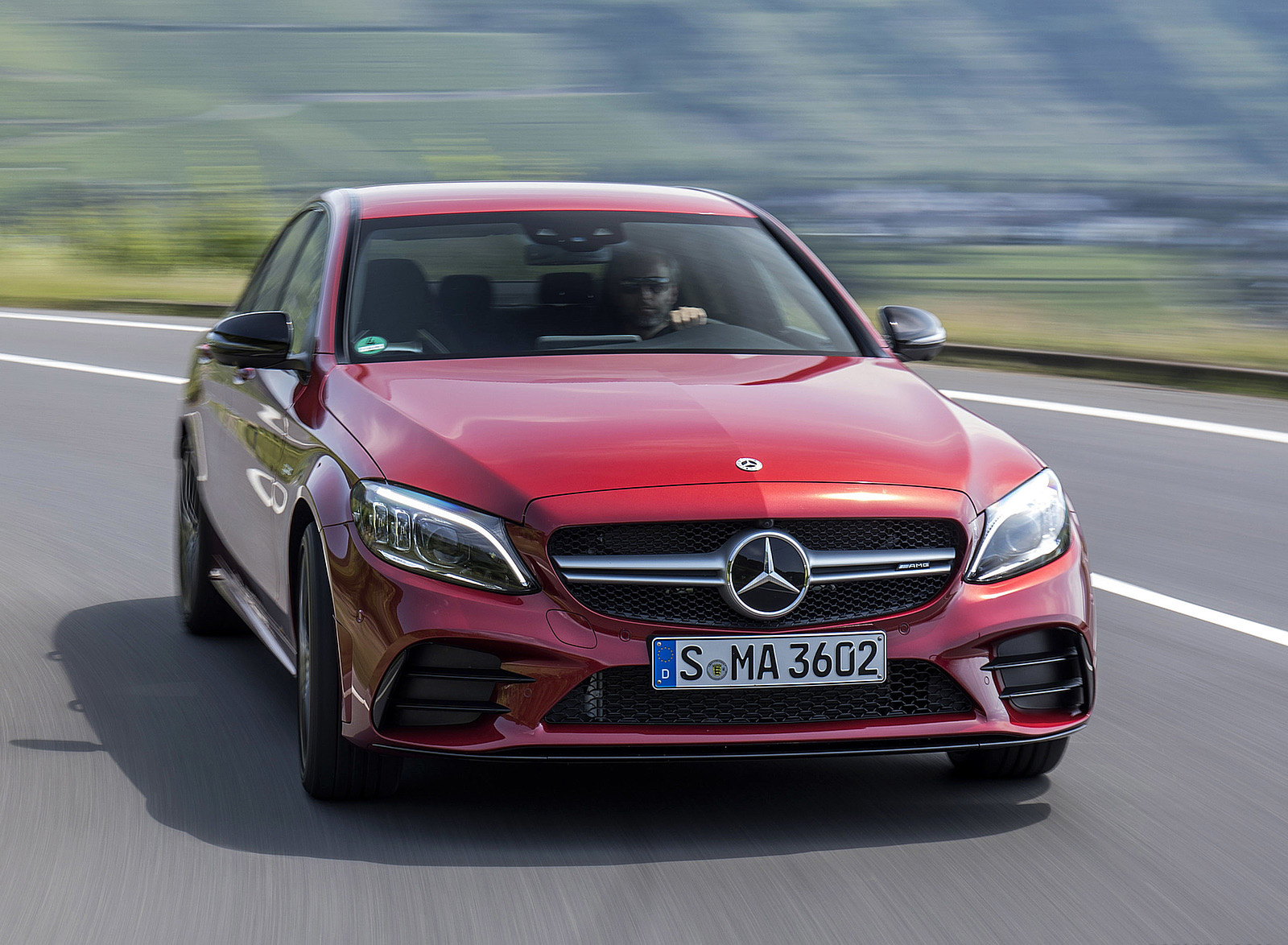 2019 Mercedes-AMG C43 4MATIC Sedan (Color: Hyacinth Red) Front Wallpapers #5 of 191