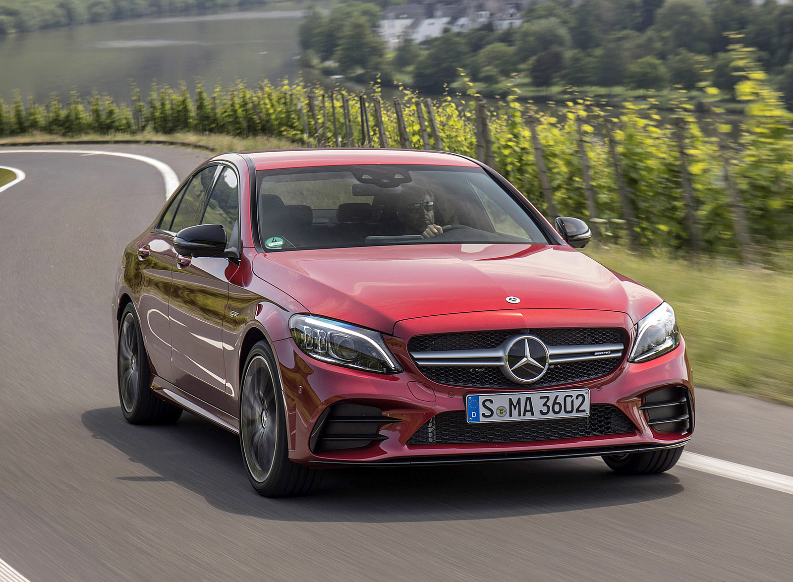 2019 Mercedes-AMG C43 4MATIC Sedan (Color: Hyacinth Red) Front Wallpapers  #2 of 191