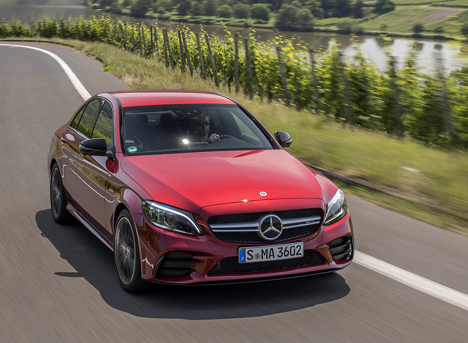 2019 Mercedes-AMG C43 4MATIC Sedan (Color: Hyacinth Red) Front Wallpapers (6)