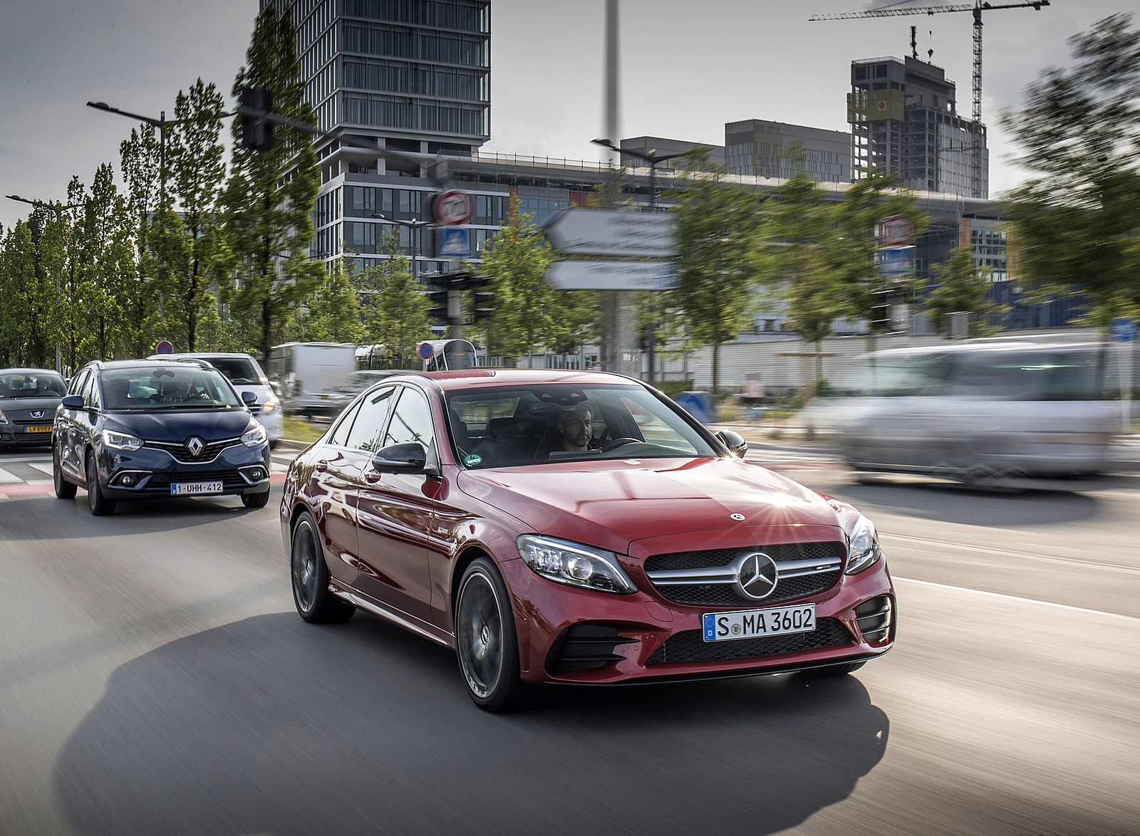 2019 Mercedes-AMG C43 4MATIC Sedan (Color: Hyacinth Red) Front Wallpapers #17 of 191