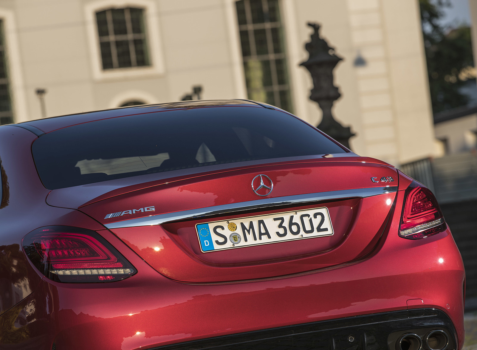 2019 Mercedes-AMG C43 4MATIC Sedan (Color: Hyacinth Red) Rear Wallpapers #47 of 191