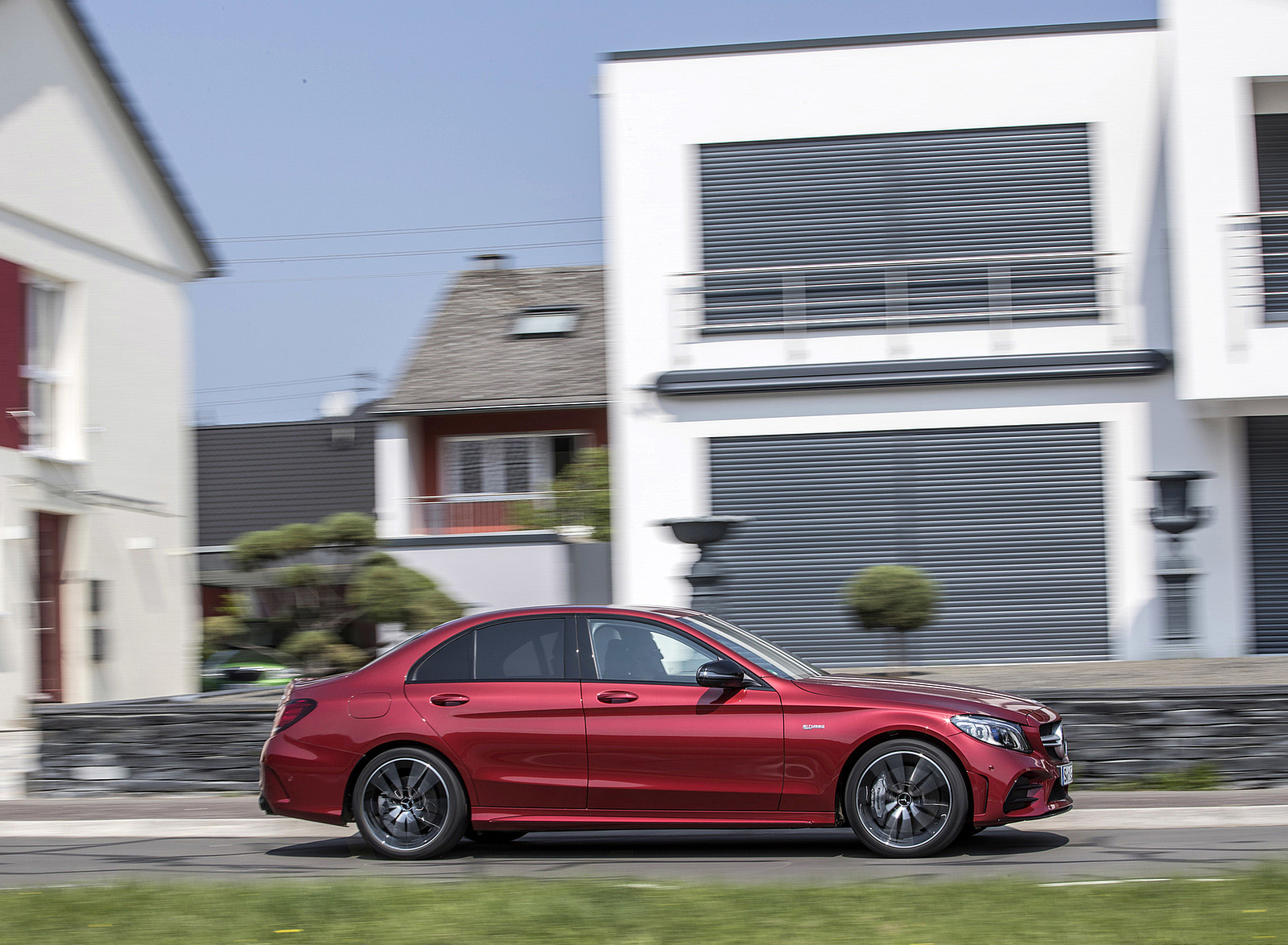 2019 Mercedes-AMG C43 4MATIC Sedan (Color: Hyacinth Red) Side Wallpapers #35 of 191