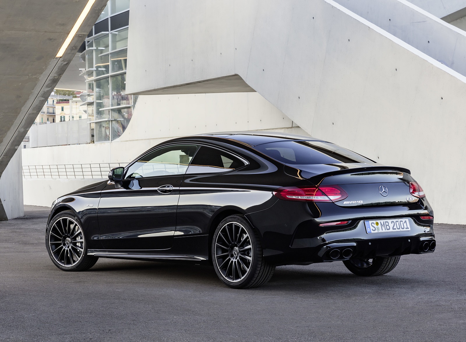 2019 Mercedes-AMG C43 Coupe 4MATIC Night Package Rear Three-Quarter Wallpapers #17 of 136