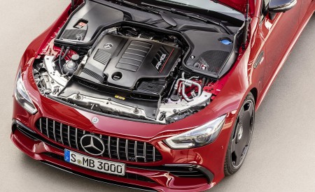 2019 Mercedes-AMG GT 43 4MATIC+ 4-Door Coupé (Color: Jupiter Red) Engine Wallpapers 450x275 (12)