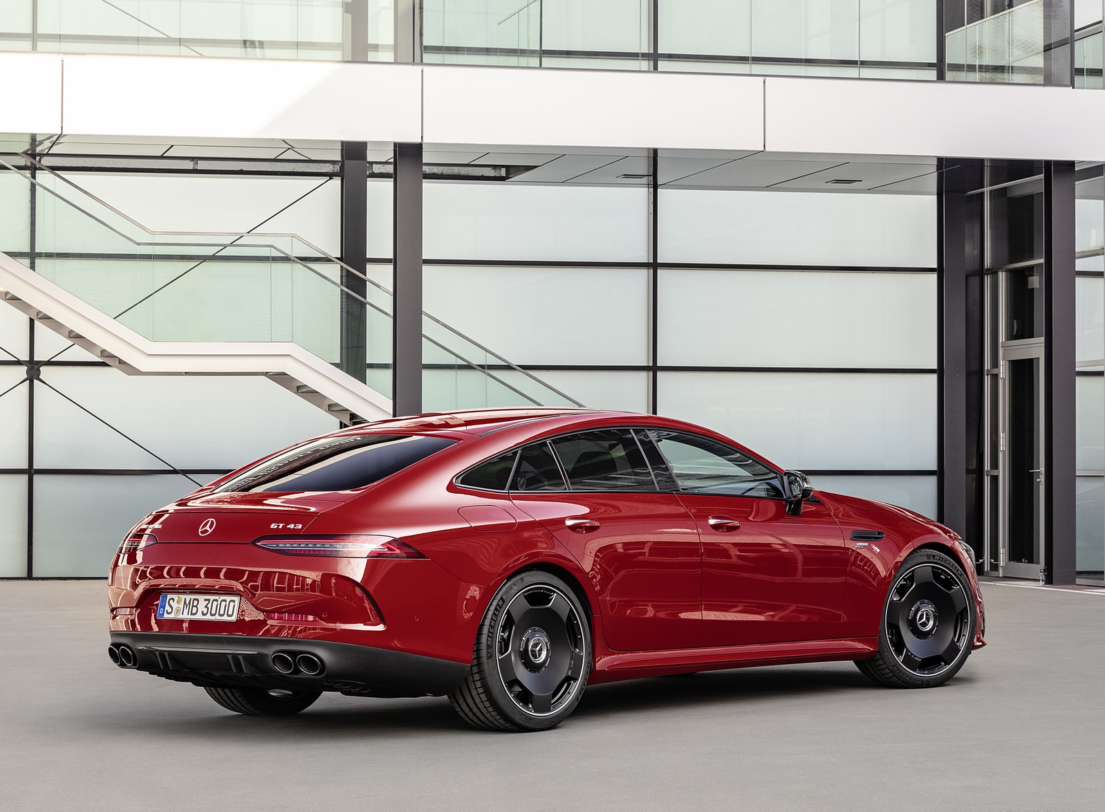 2019 Mercedes-AMG GT 43 4MATIC+ 4-Door Coupé (Color: Jupiter Red) Rear Three-Quarter Wallpapers #9 of 16