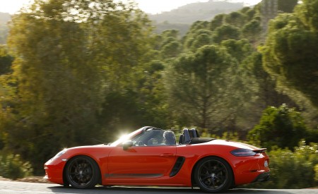 2019 Porsche 718 Boxster T (Color: Lava Orange) Side Wallpapers 450x275 (62)