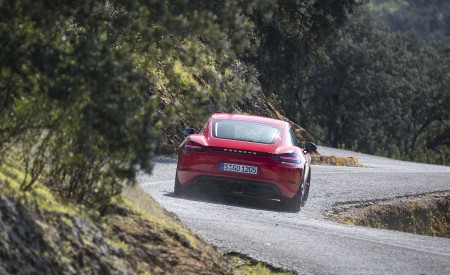 2019 Porsche 718 Cayman T (Color: Guards Red) Rear Wallpapers 450x275 (44)