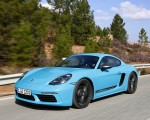 2019 Porsche 718 Cayman T (Color: Miami Blue) Front Three-Quarter Wallpapers 150x120