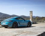 2019 Porsche 718 Cayman T (Color: Miami Blue) Rear Three-Quarter Wallpapers 150x120