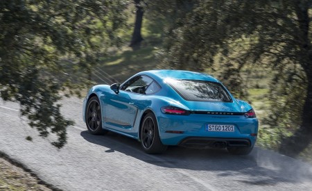 2019 Porsche 718 Cayman T (Color: Miami Blue) Rear Three-Quarter Wallpapers 450x275 (79)