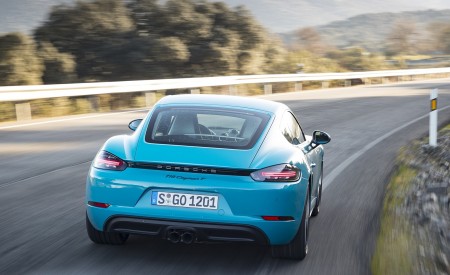 2019 Porsche 718 Cayman T (Color: Miami Blue) Rear Wallpapers 450x275 (80)