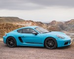 2019 Porsche 718 Cayman T (Color: Miami Blue) Side Wallpapers 150x120