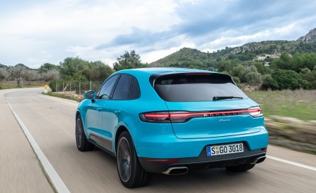 2019 Porsche Macan S (Color: Miami Blue) Rear Three-Quarter Wallpapers 450x275 (30)