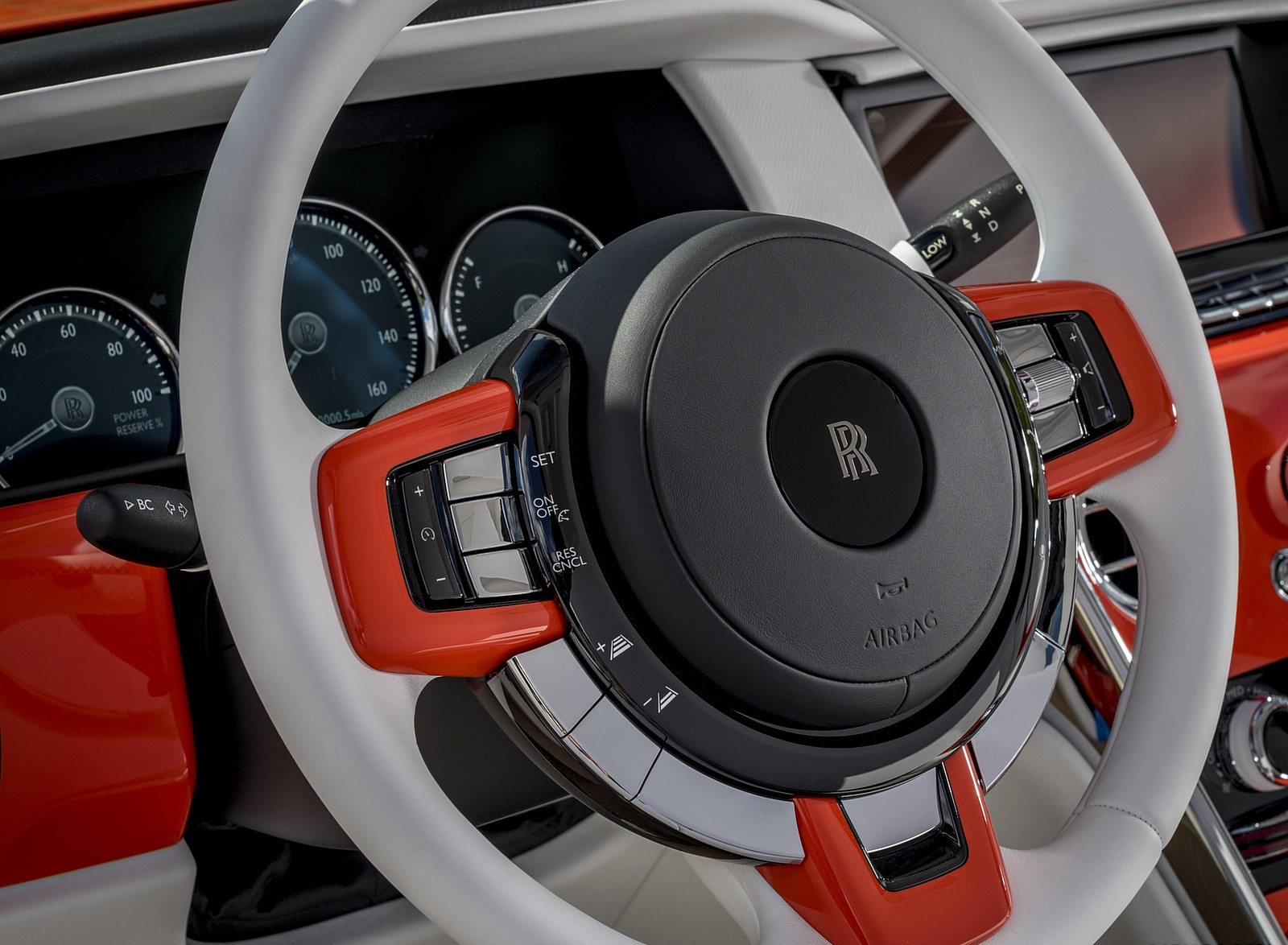 2019 Rolls-Royce Cullinan (Color: Fux Orange) Interior Steering Wheel Wallpapers #43 of 122