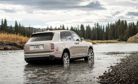 2019 Rolls-Royce Cullinan (Color: White Sands) Rear Three-Quarter Wallpapers 450x275 (62)