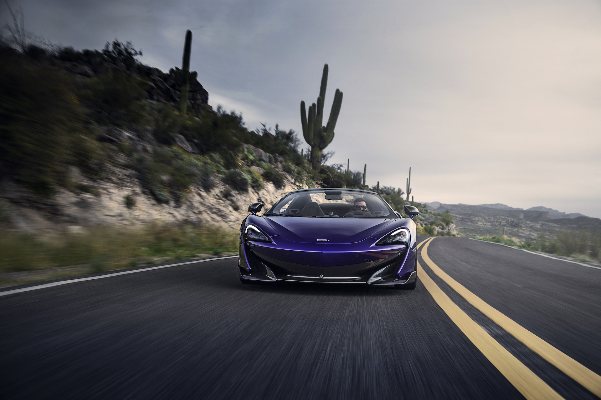 2020 McLaren 600LT Spider (Color: Lantana Purple) Front Wallpapers #5 of 99