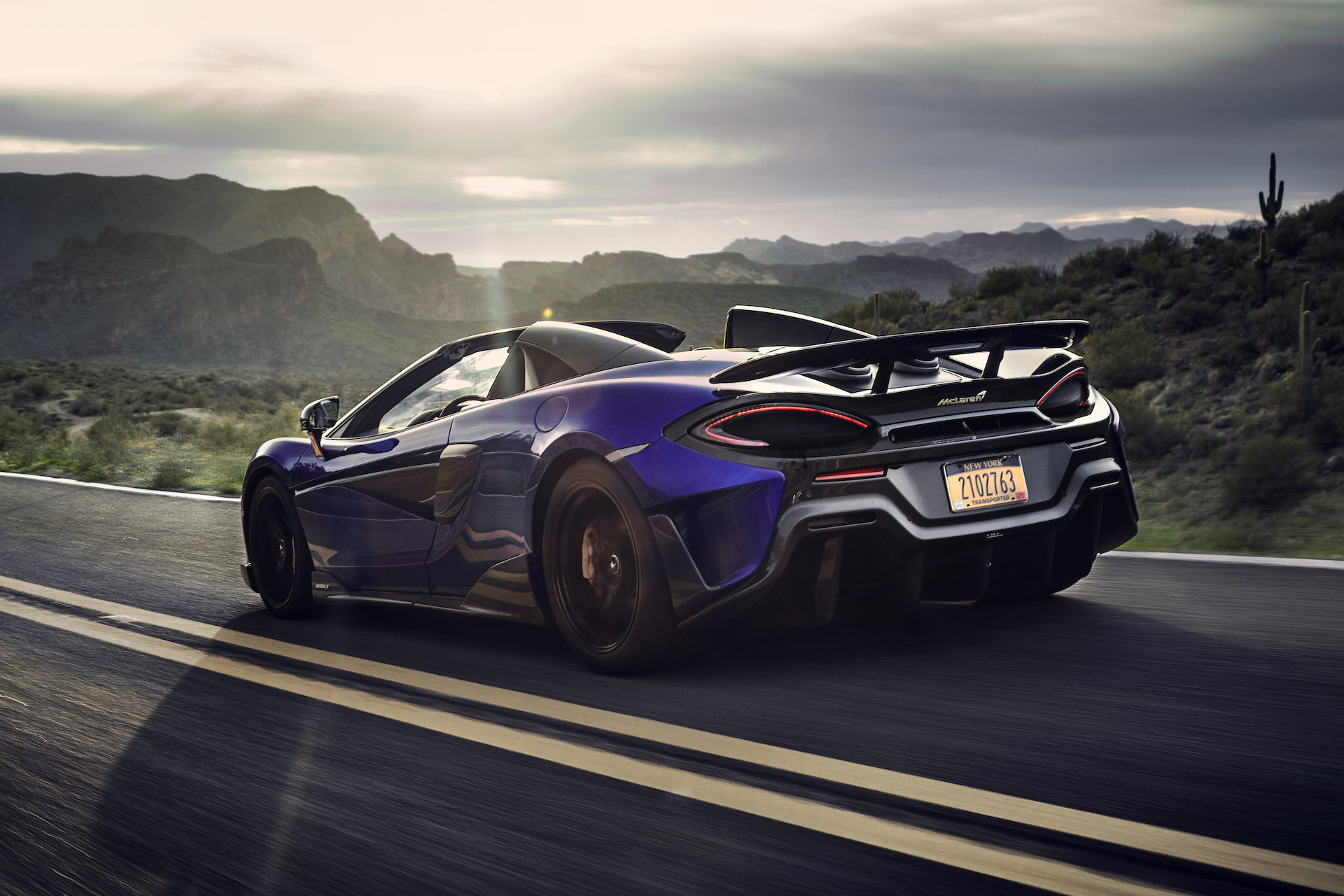 2020 McLaren 600LT Spider (Color: Lantana Purple) Rear Three-Quarter Wallpapers #9 of 99