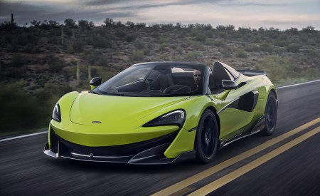 2020 McLaren 600LT Spider (Color: Lime Green) Front Three-Quarter Wallpapers 450x275 (62)