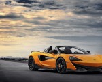 2020 McLaren 600LT Spider (Color: Myan Orange) Front Three-Quarter Wallpapers 150x120