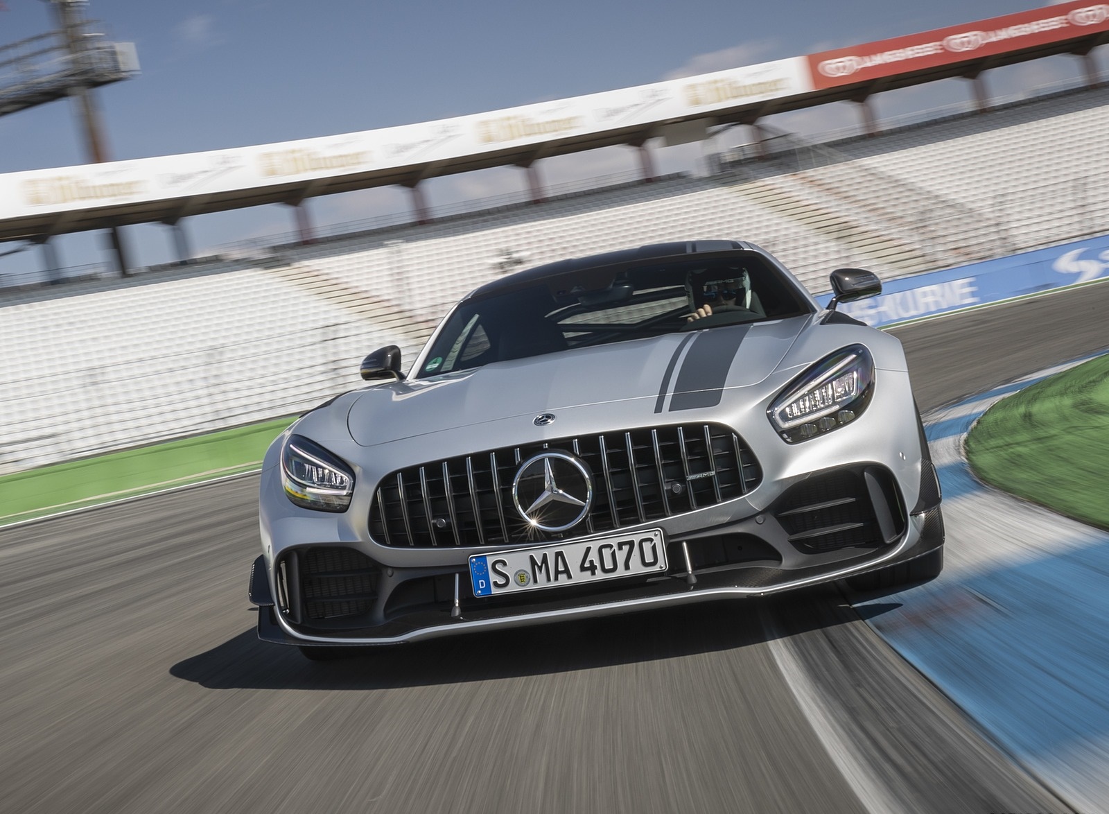 2020 Mercedes-AMG GT R Pro (Color: Designo Iridium Silver magno) Front Wallpapers (1). Download Wallpaper