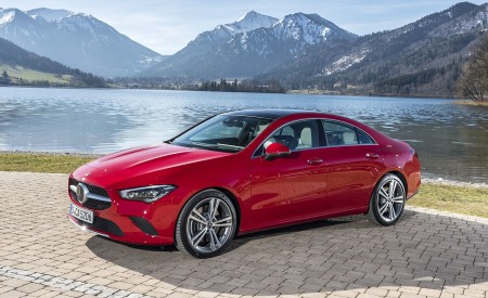 2020 Mercedes-Benz CLA 200 Coupe (Color: Jupiter Red) Front Three-Quarter Wallpapers 450x275 (24)