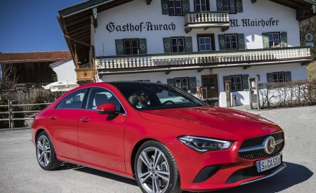 2020 Mercedes-Benz CLA 200 Coupe (Color: Jupiter Red) Front Three-Quarter Wallpapers 450x275 (25)