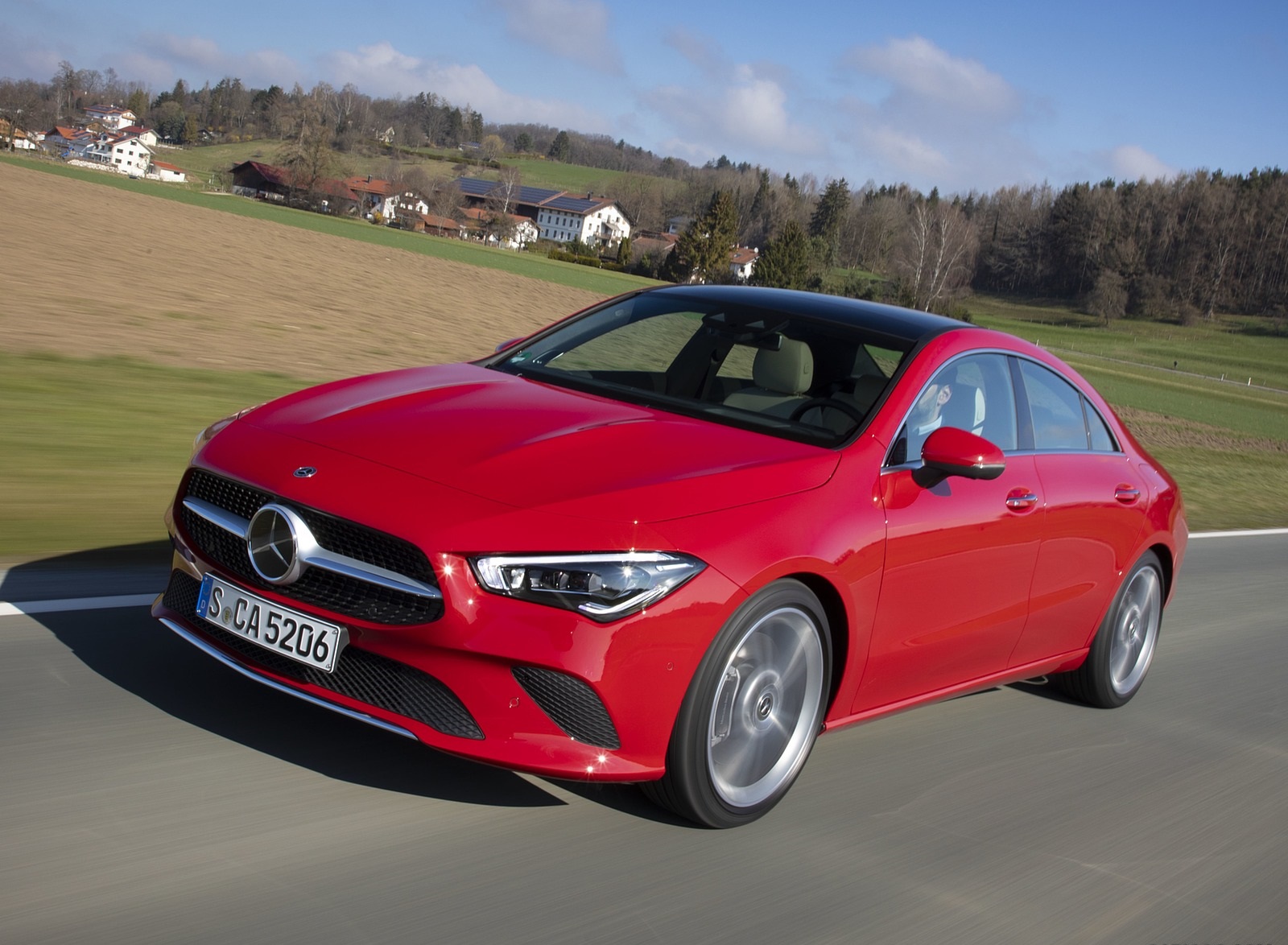 2020 Mercedes-Benz CLA 200 Coupe (Color: Jupiter Red) Front Three-Quarter Wallpapers #17 of 133