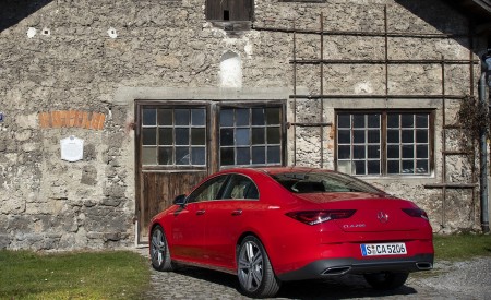 2020 Mercedes-Benz CLA 200 Coupe (Color: Jupiter Red) Rear Three-Quarter Wallpapers 450x275 (30)