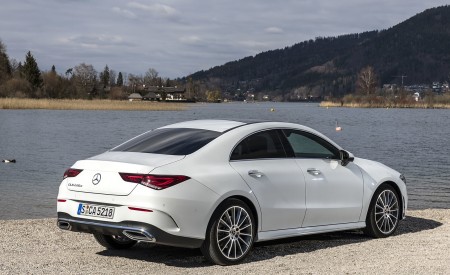 2020 Mercedes-Benz CLA 220 d Coupe AMG Line (Color: Digital White Metallic) Rear Three-Quarter Wallpapers 450x275 (49)