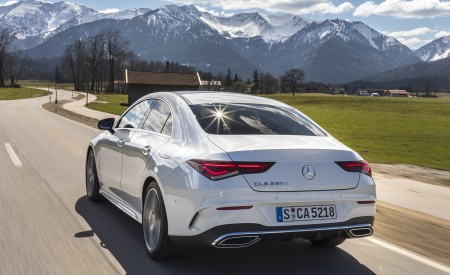 2020 Mercedes-Benz CLA 220 d Coupe AMG Line (Color: Digital White Metallic) Rear Three-Quarter Wallpapers 450x275 (42)