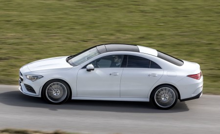 2020 Mercedes-Benz CLA 220 d Coupe AMG Line (Color: Digital White Metallic) Side Wallpapers 450x275 (43)