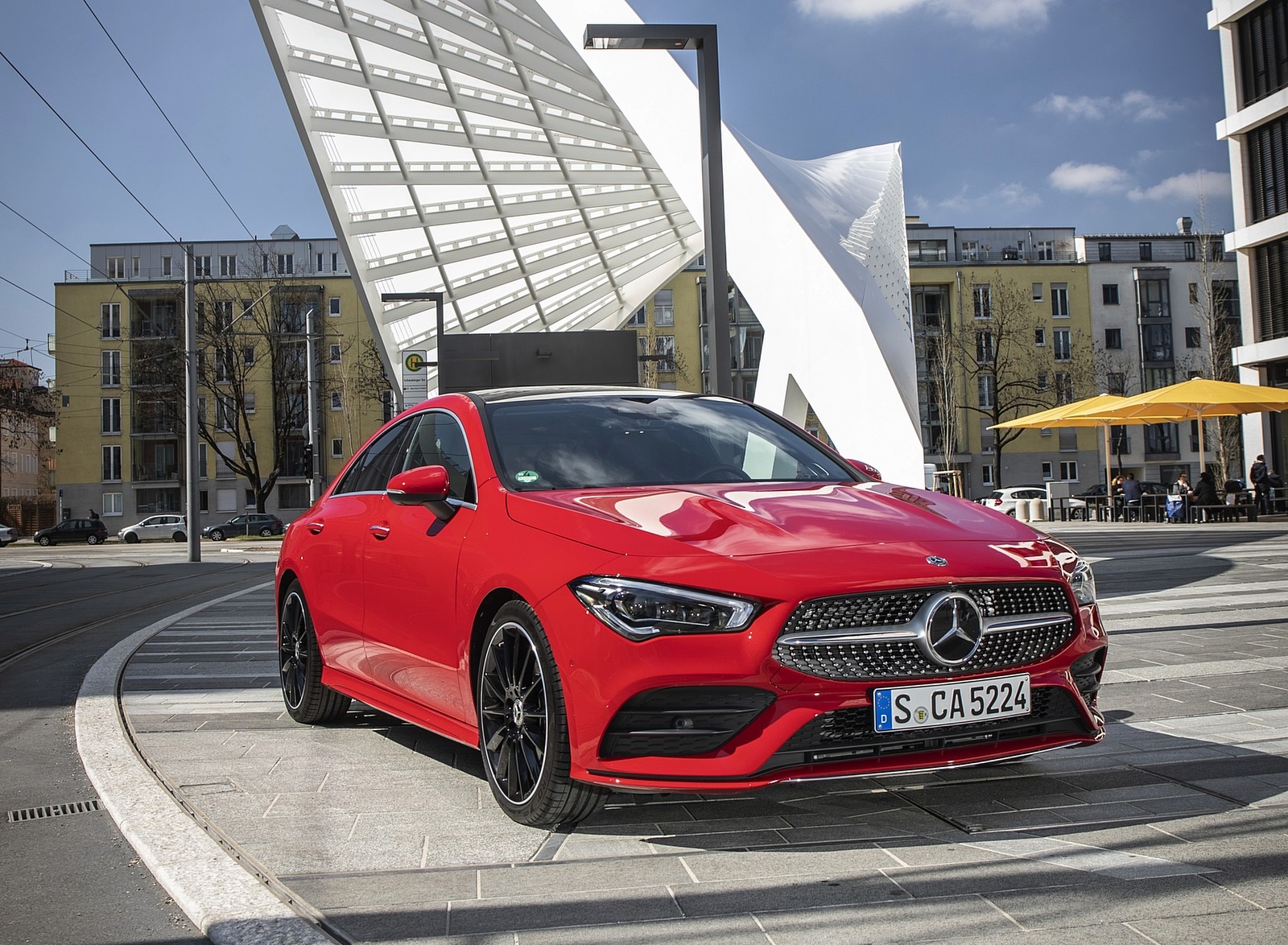 2020 Mercedes-Benz CLA 250 4MATIC Coupe AMG Line (Color: Jupiter Red) Front Three-Quarter Wallpapers #8 of 133