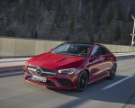 2020 Mercedes-Benz CLA 250 4MATIC Coupe AMG Line (Color: Jupiter Red) Front Three-Quarter Wallpapers 150x120