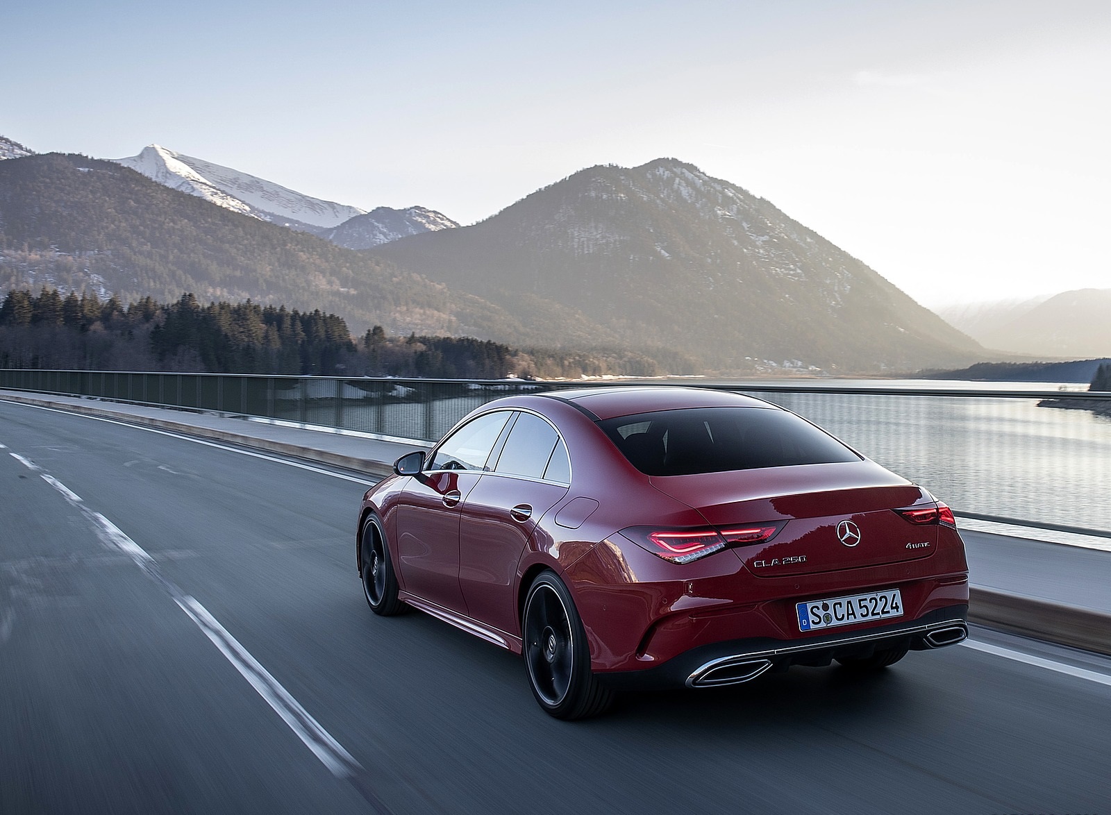 2020 Mercedes-Benz CLA 250 4MATIC Coupe AMG Line (Color: Jupiter Red) Rear Three-Quarter Wallpapers #7 of 133