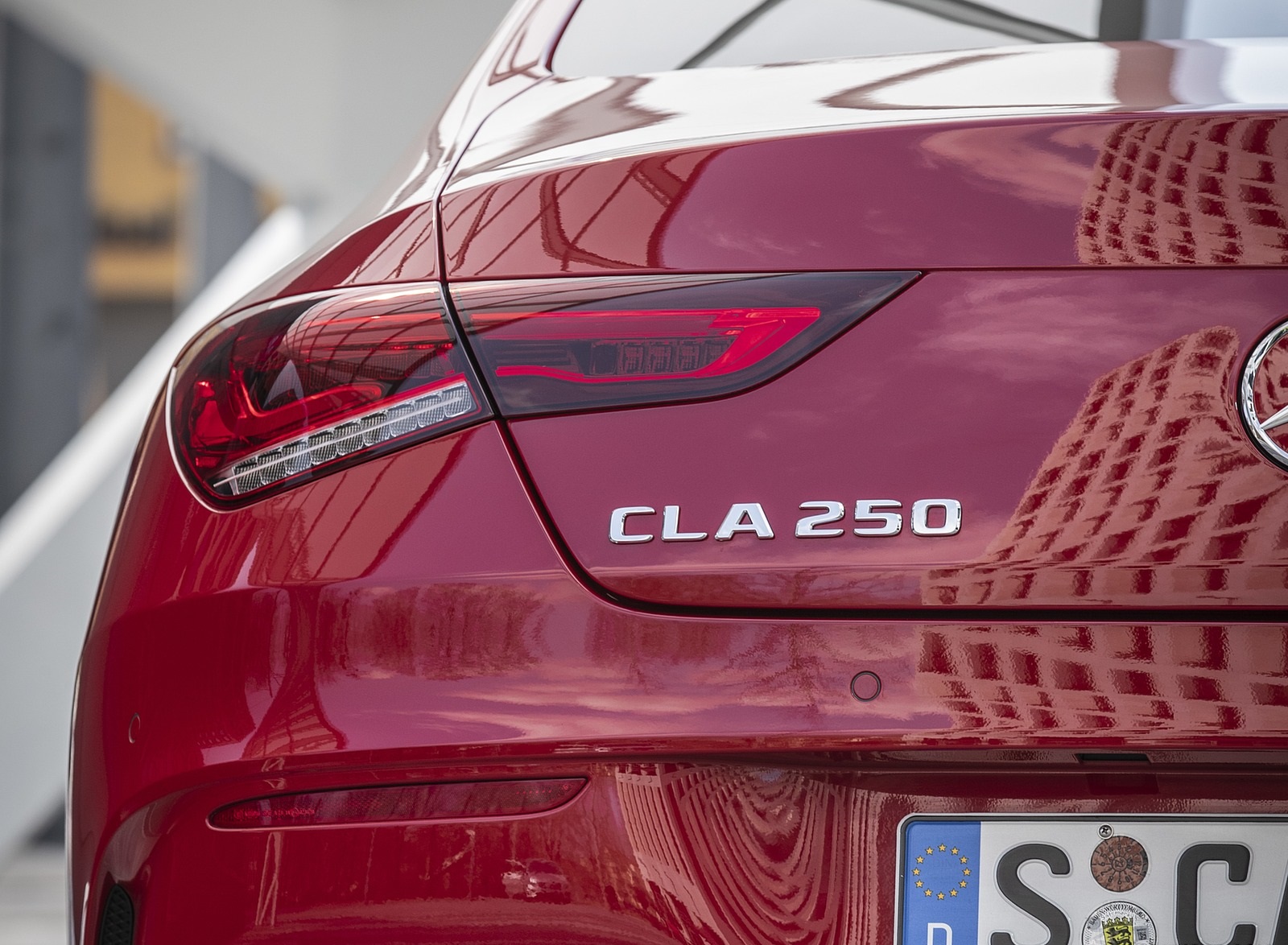 2020 Mercedes-Benz CLA 250 4MATIC Coupe AMG Line (Color: Jupiter Red) Tail Light Wallpapers #14 of 133
