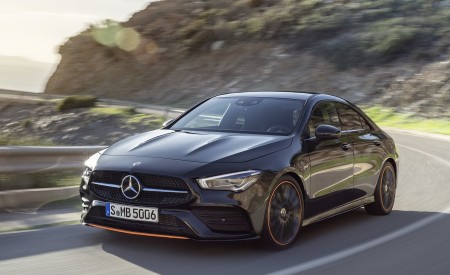 2020 Mercedes-Benz CLA 250 Coupe Edition Orange Art AMG Line (Color: Cosmos Black) Front Three-Quarter Wallpapers 450x275 (86)