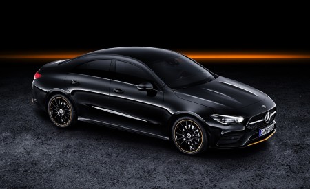 2020 Mercedes-Benz CLA 250 Coupe Edition Orange Art AMG Line (Color: Cosmos Black) Front Three-Quarter Wallpapers 450x275 (111)