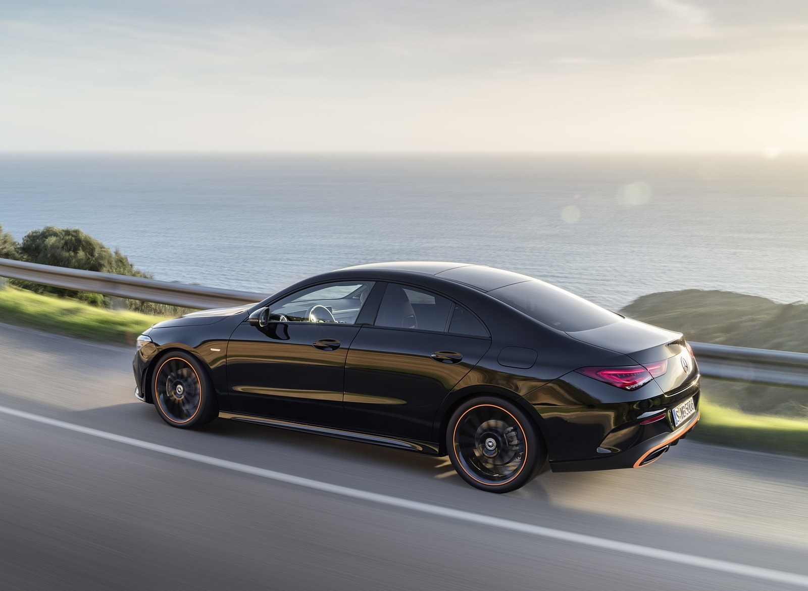 2020 Mercedes-Benz CLA 250 Coupe Edition Orange Art AMG Line (Color: Cosmos Black) Rear Three-Quarter Wallpapers #96 of 133