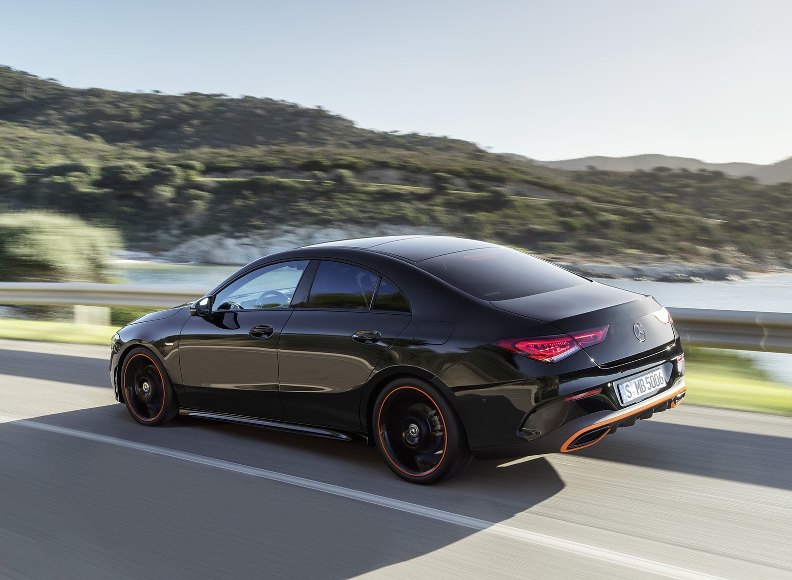 2020 Mercedes-Benz CLA 250 Coupe Edition Orange Art AMG Line (Color: Cosmos Black) Rear Three-Quarter Wallpapers #95 of 133