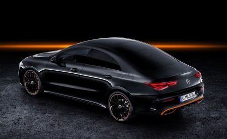 2020 Mercedes-Benz CLA 250 Coupe Edition Orange Art AMG Line (Color: Cosmos Black) Rear Three-Quarter Wallpapers 450x275 (116)