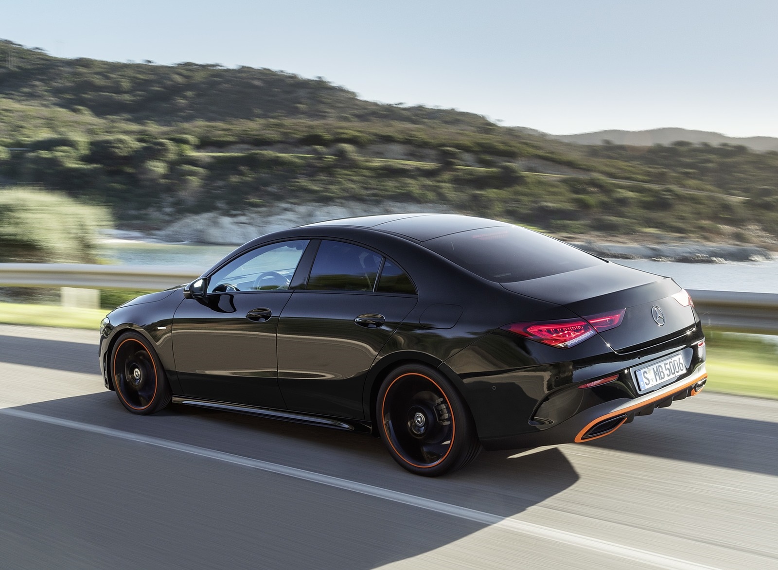 2020 Mercedes-Benz CLA 250 Coupe Edition Orange Art AMG Line (Color: Cosmos Black) Rear Three-Quarter Wallpapers #93 of 133