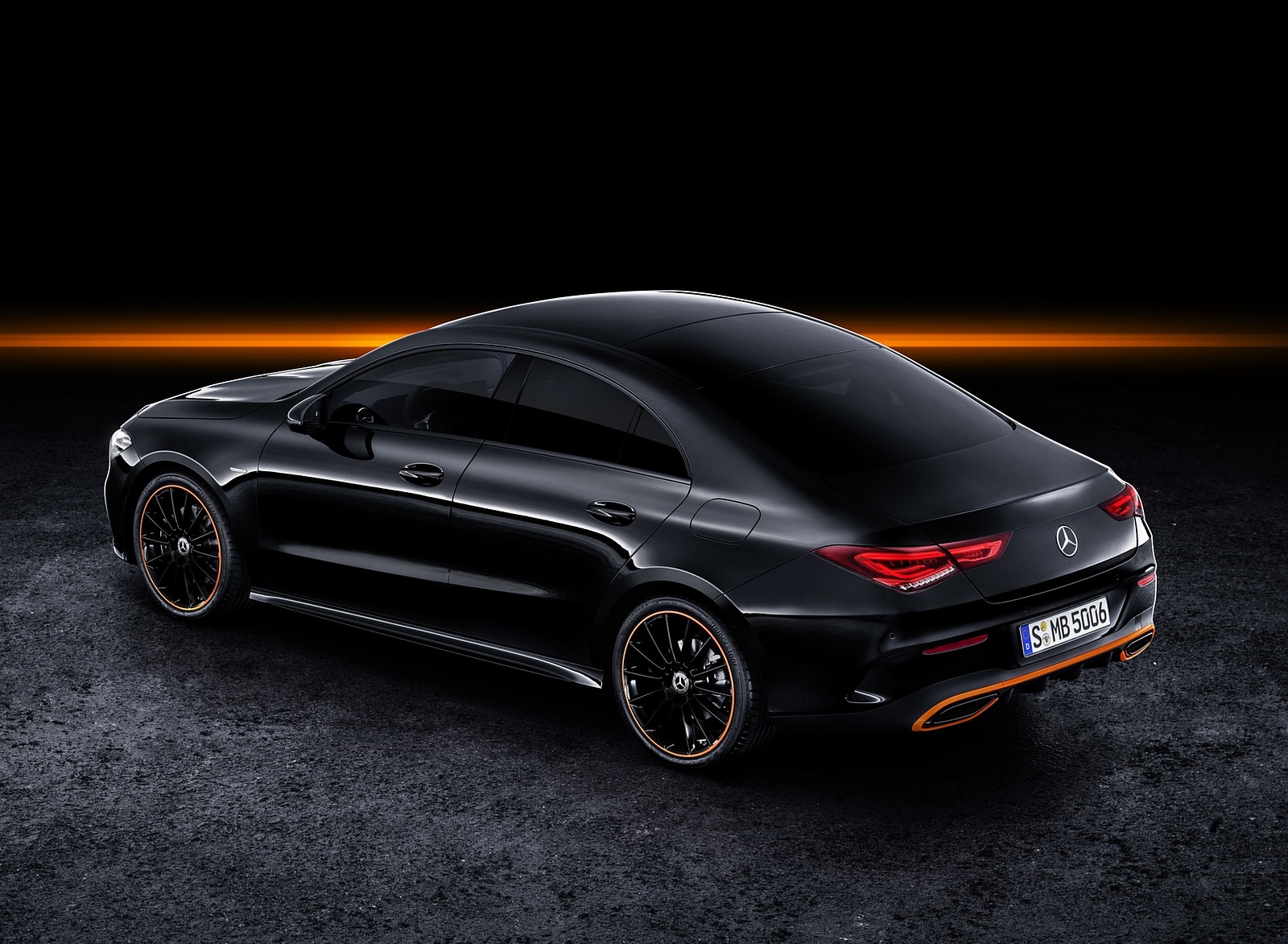 2020 Mercedes-Benz CLA 250 Coupe Edition Orange Art AMG Line (Color: Cosmos Black) Rear Three-Quarter Wallpapers #116 of 133