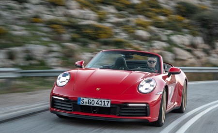 2020 Porsche 911 Carrera 4S Cabriolet (Color: India Red) Front Wallpapers 450x275 (58)