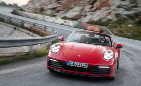 2020 Porsche 911 Carrera 4S Cabriolet (Color: India Red) Front Wallpapers 450x275 (59)