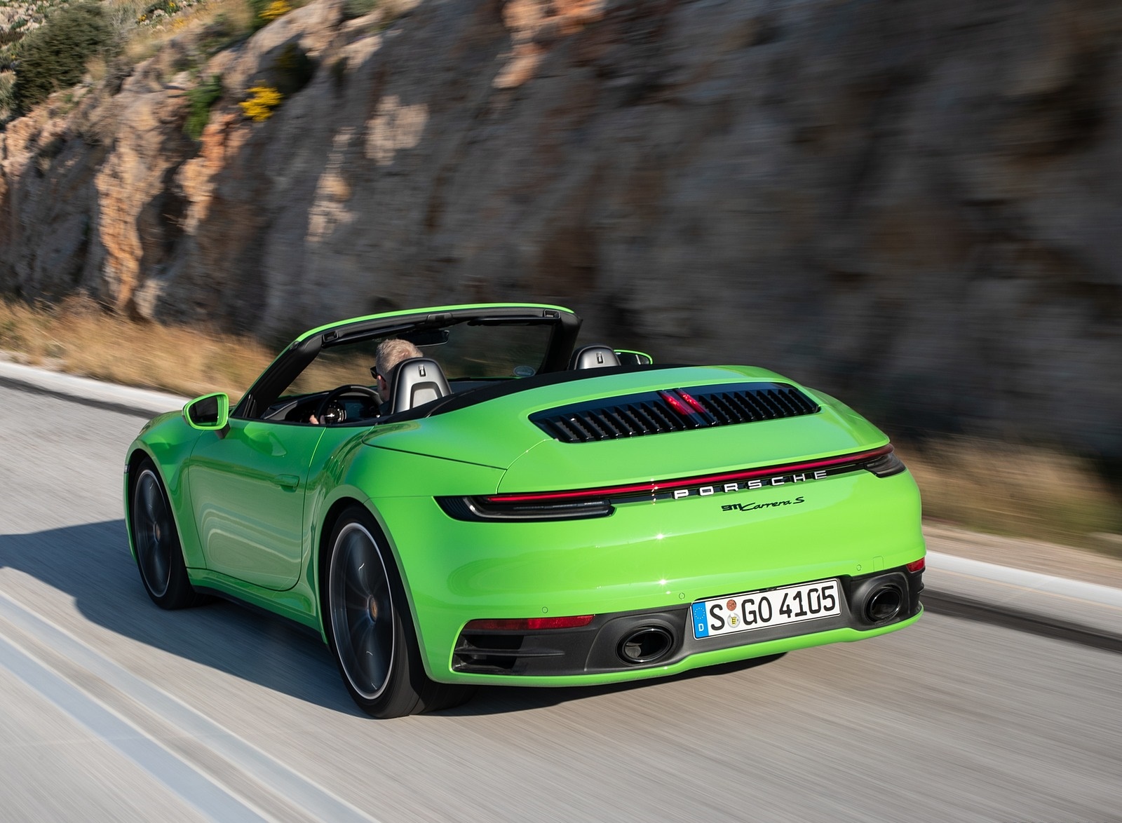 2020 Porsche 911 Carrera S Cabriolet (Color: Lizard Green) Rear Three-Quarter Wallpapers #14 of 193