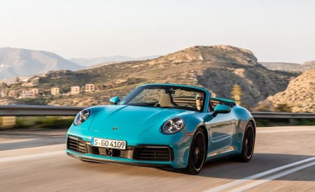 2020 Porsche 911 Carrera S Cabriolet (Color: Miami Blue) Front Wallpapers 450x275 (82)