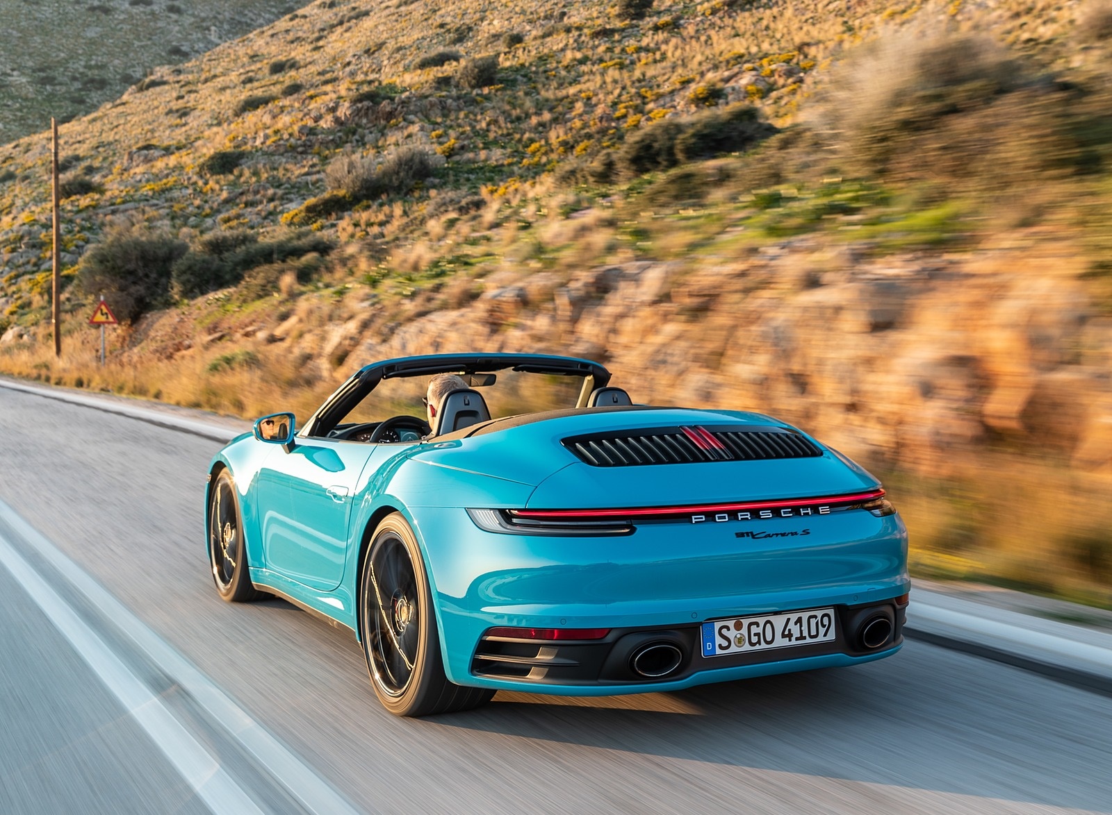 2020 Porsche 911 Carrera S Cabriolet (Color: Miami Blue) Rear Three-Quarter Wallpapers #89 of 193