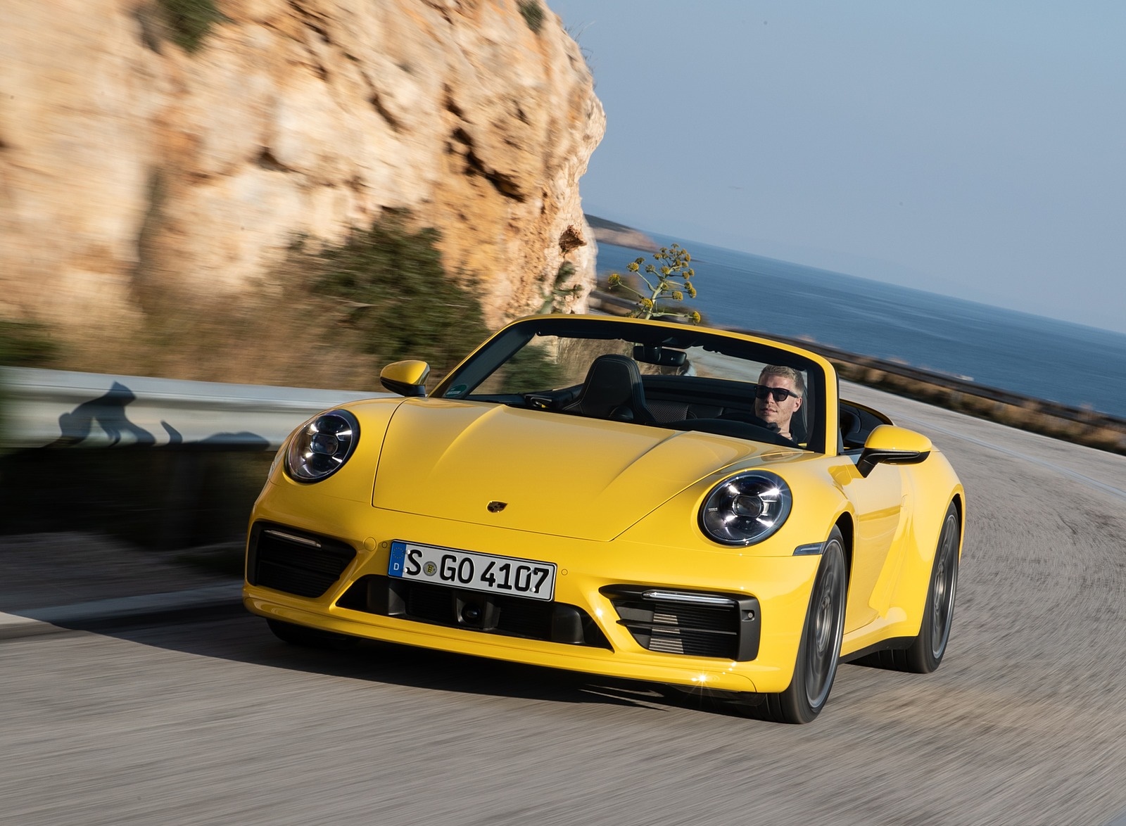 2020 Porsche 911 Carrera S Cabriolet (Color: Racing Yellow) Front Wallpapers #145 of 193