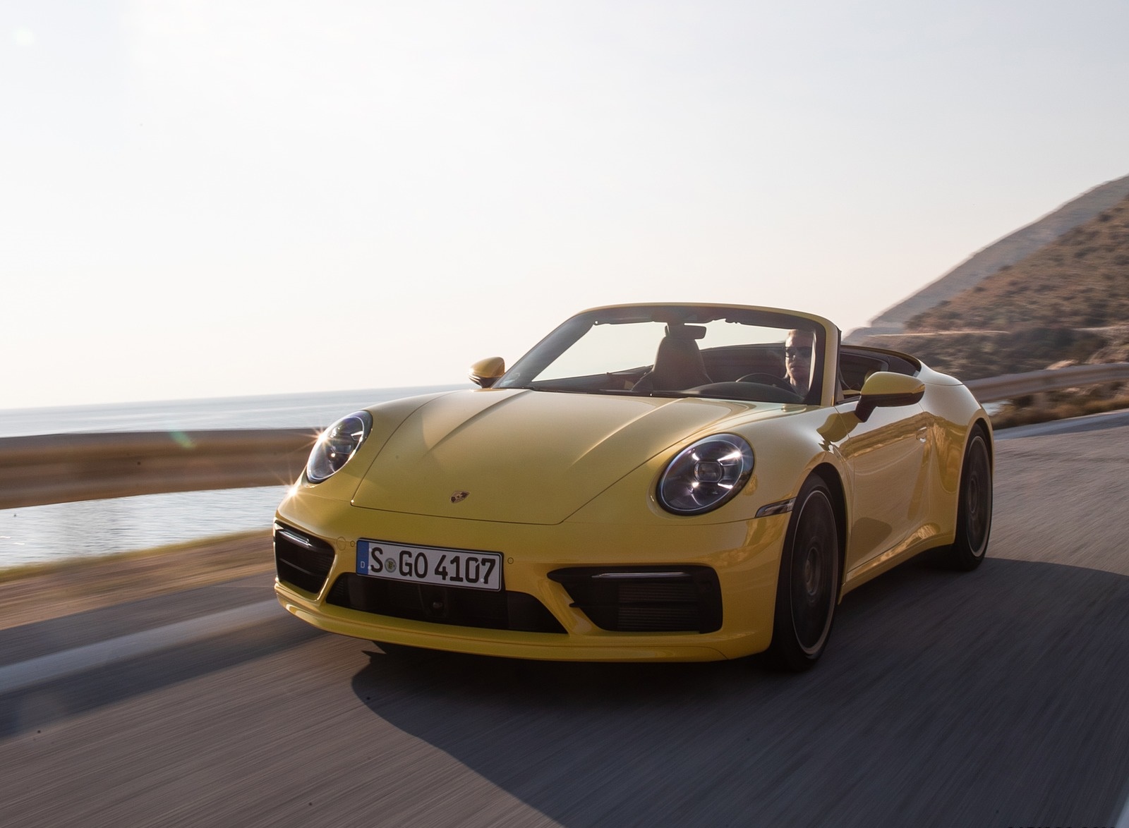 2020 Porsche 911 Carrera S Cabriolet (Color: Racing Yellow) Front Wallpapers #134 of 193