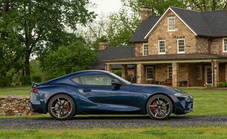2020 Toyota Supra (Color: Downshift Blue) Side Wallpapers 450x275 (75)